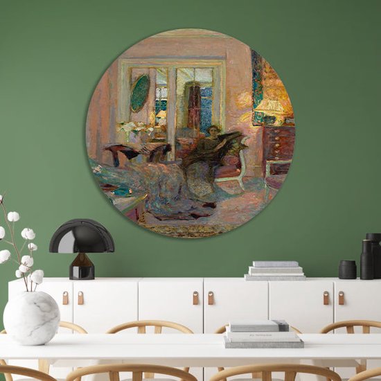 Prinses Bibesco - Édouard Vuillard wandcirkel - Interieur rond schilderij - Schilderij Ruimte - Muurdecoratie industrieel - Muurcirkel - Kunstwerk muurcirkel forex 60x60 cm