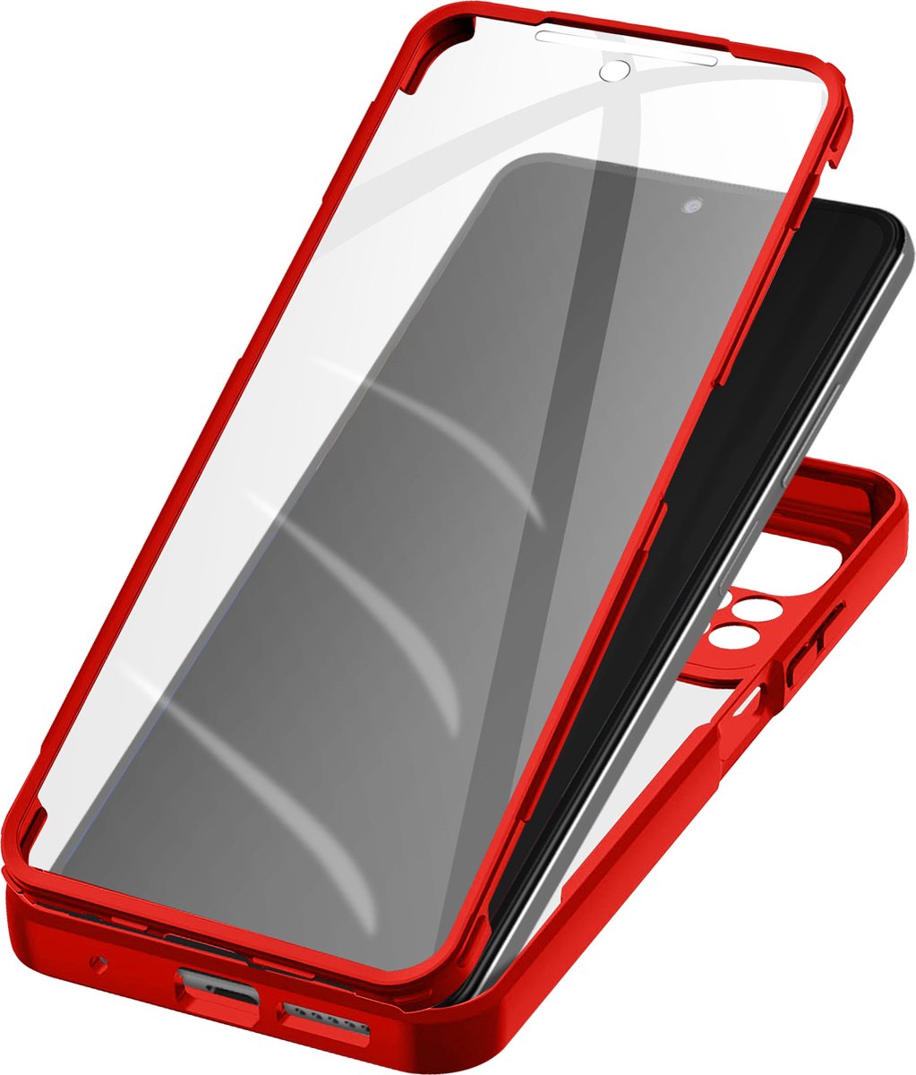 Avizar Hoes Geschikt voor Xiaomi Redmi Note 11 / 11s Bi-materiaal, Rood