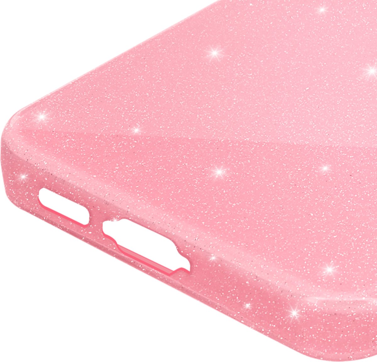 Avizar Hoes Geschikt voor Samsung Galaxy S23 FE Glitter, Roze