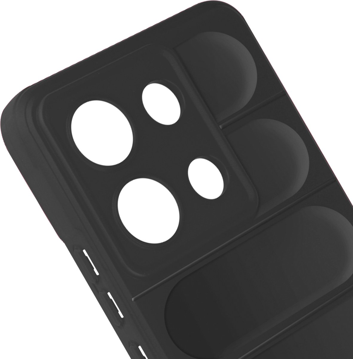 Avizar Hoes Geschikt voor Xiaomi Redmi Note 13 4G Antislipbescherming, Zwart