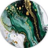 Cercle mural en marbre - Peinture expressionnisme abstrait rond - Cercle mural Art moderne - Peinture moderne - Cercle mural - Peintures & affiches cercle mural aluminium 70x70 cm