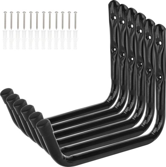Lot De 10 Crochets Muraux Garage En Acier Renforcé - Support