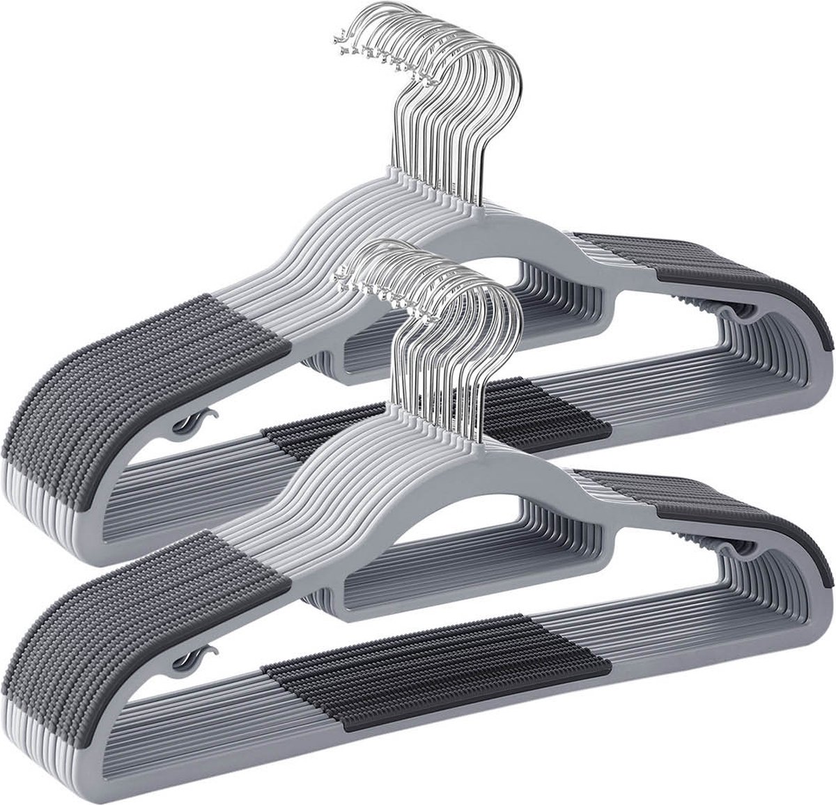 Anti-slip Kledinghangers - 50 Stuks - Grijs