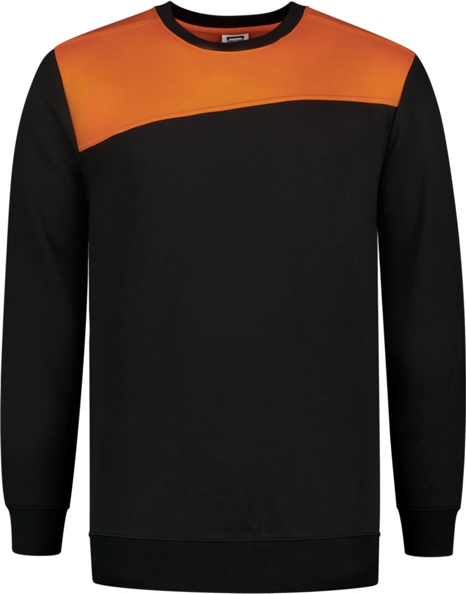 Tricorp 302013 Sweater Bicolor Naden - Zwart/Oranje - 3XL