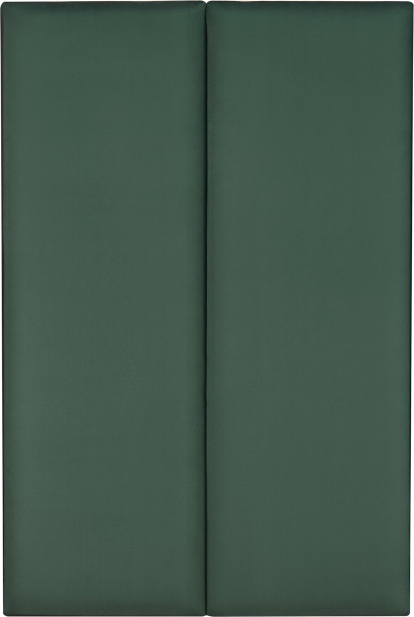 Gestoffeerde wandpanelen Carpino set van 2 fluweel 90x30 cm donkergroen [neu.haus]