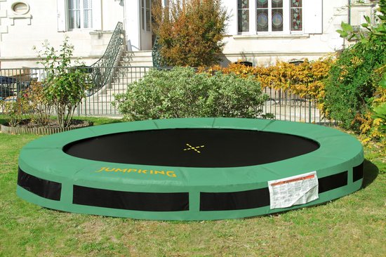 Perforeren technisch behalve voor Jumpking Trampoline Inground Classic 4,27 Meter Zwart/groen | bol.com