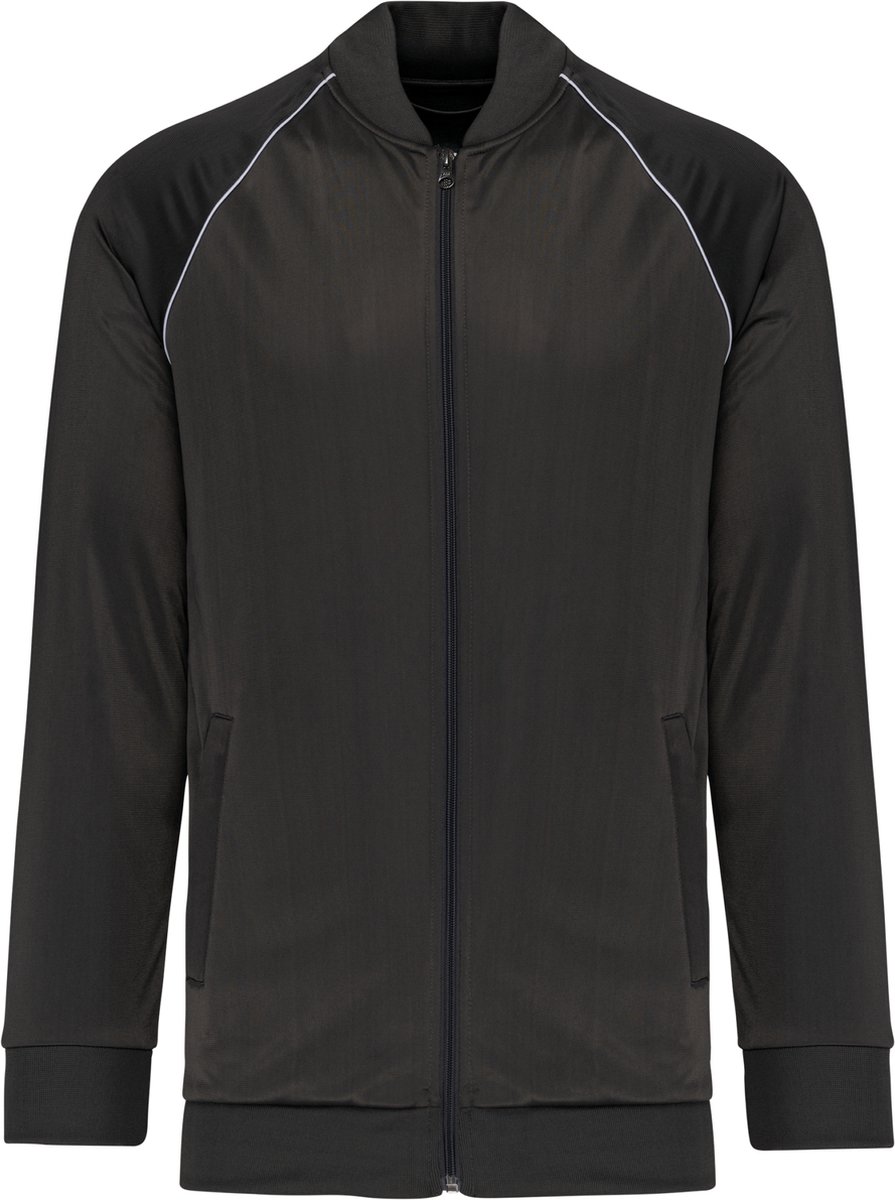 PROACT® Unisex trainingsjas met rits en biesje PA384 Dark Grijs