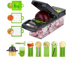 14pcs Vegetable Chopper Spiralizer Slicer - Food Onion Potato Veggie Dicer Fry Cutter