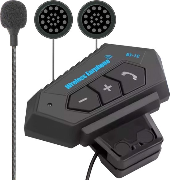 Communication casque Bluetooth ™ | Casque de moto Casque | IP67 étanche | Accessoire moto | Bluetooth 4.2