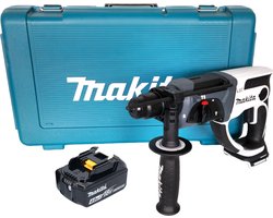 Makita DHR 202 M1W Accu boormachine 18 V 20 mm 2.0 J wit 1x accu 4.0 Ah koffer . bol