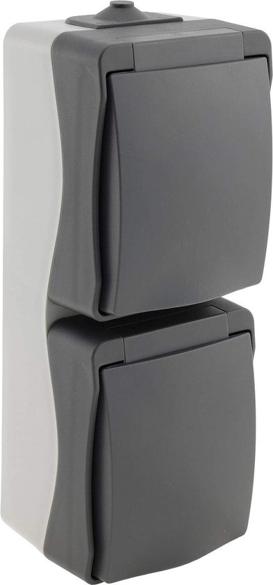 Opbouw wandcontactdoos voor natte ruimtes met beschermklep IP54