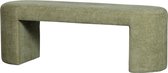 Bol.com WOOOD Jacob Bankje Zonder Rugleuning - Chenille - Olive Green - 46x130x46 cm aanbieding