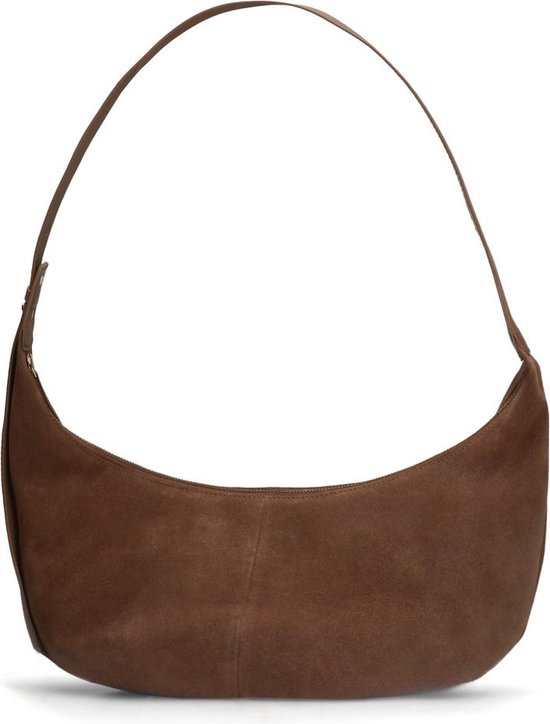 Sac à bandoulière en daim marron Manfield bol