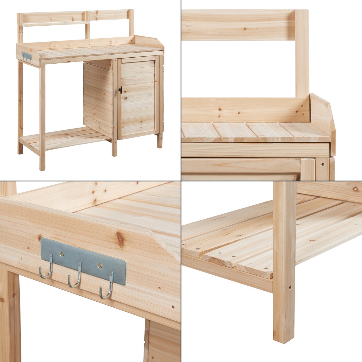 Tuinwerktafel Alessano oppottafel 110x107x46 cm naturel casa.pro thumbnail 6