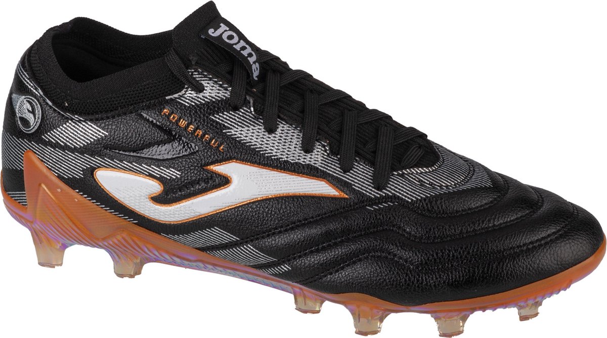 Zwarte Joma Powerful Cup 2404 FG voetbalschoenen voor mannen, maat 41, van microvezel met kurken zolen.