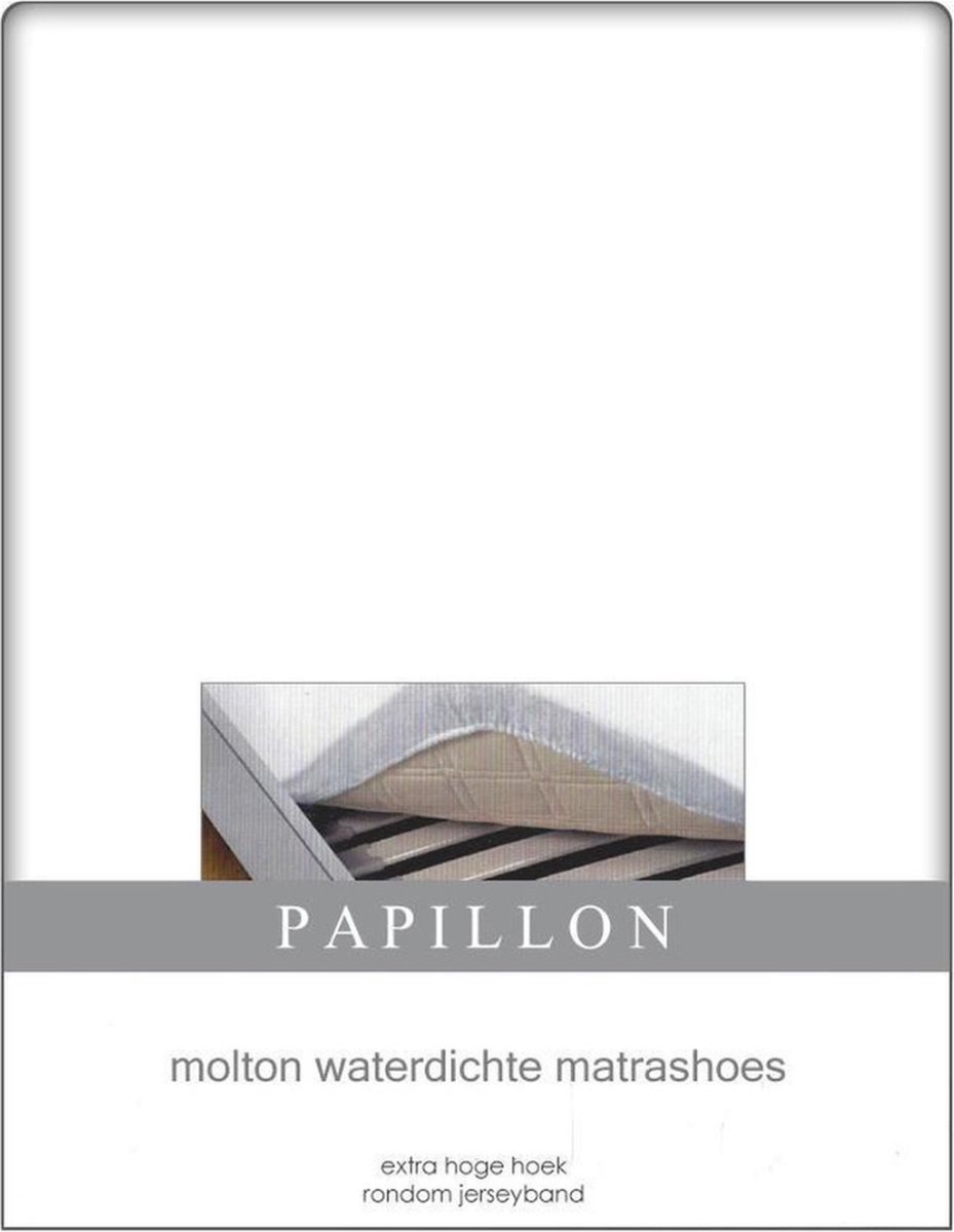 Hoeslaken molton waterdicht - Katoen - Wit - 90x200