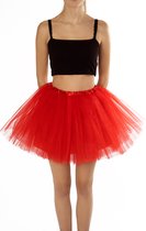 KIMU® Tutu Rood Tule Rokje - Maat 98 104 110 116 - Rode Petticoat Rok Peuter Kleuter - Ballet Turnpakje Meisje lieveheersbeestje Halloween