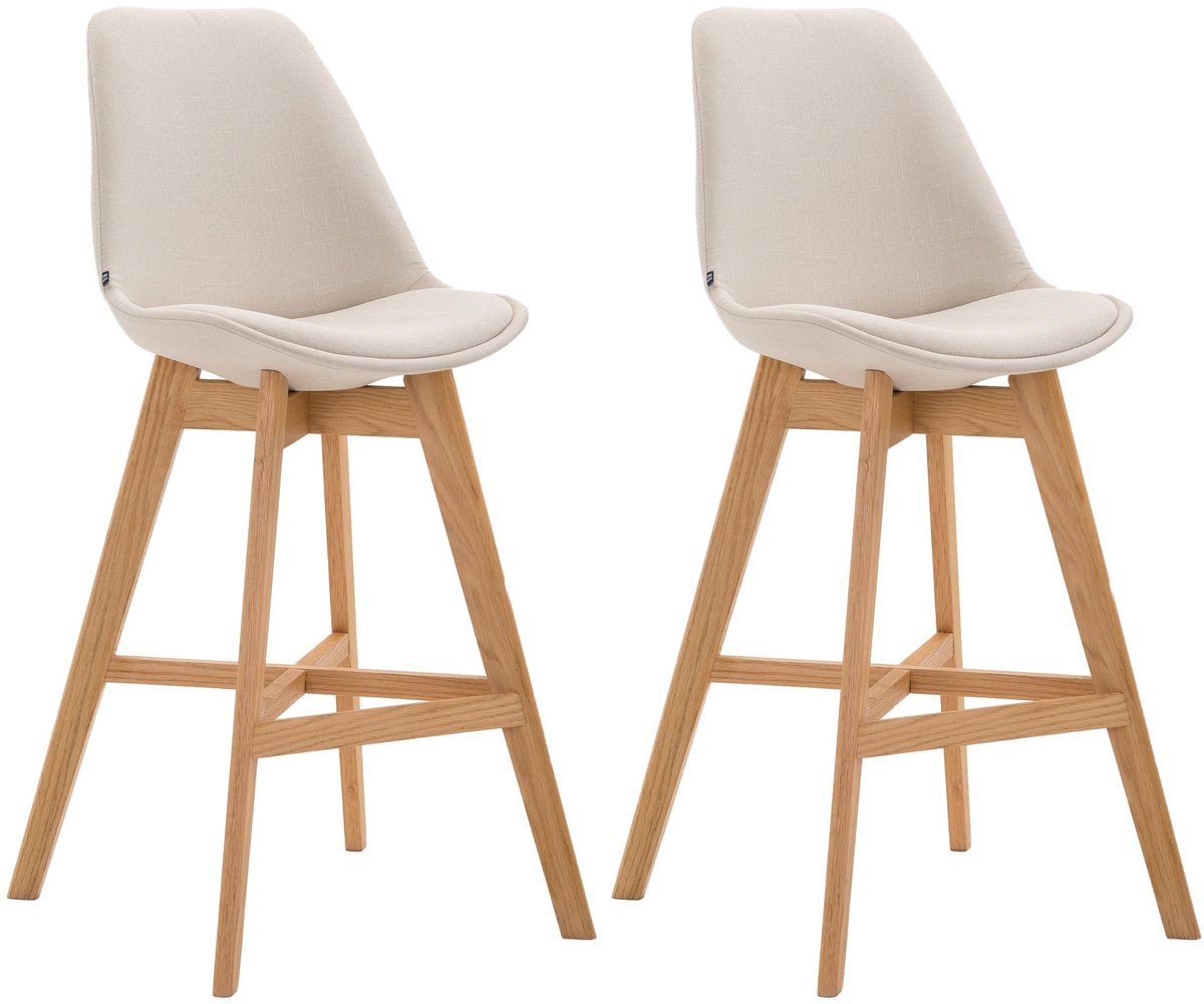 CLP Cannes Set van 2 barkrukken - Stof creme natura