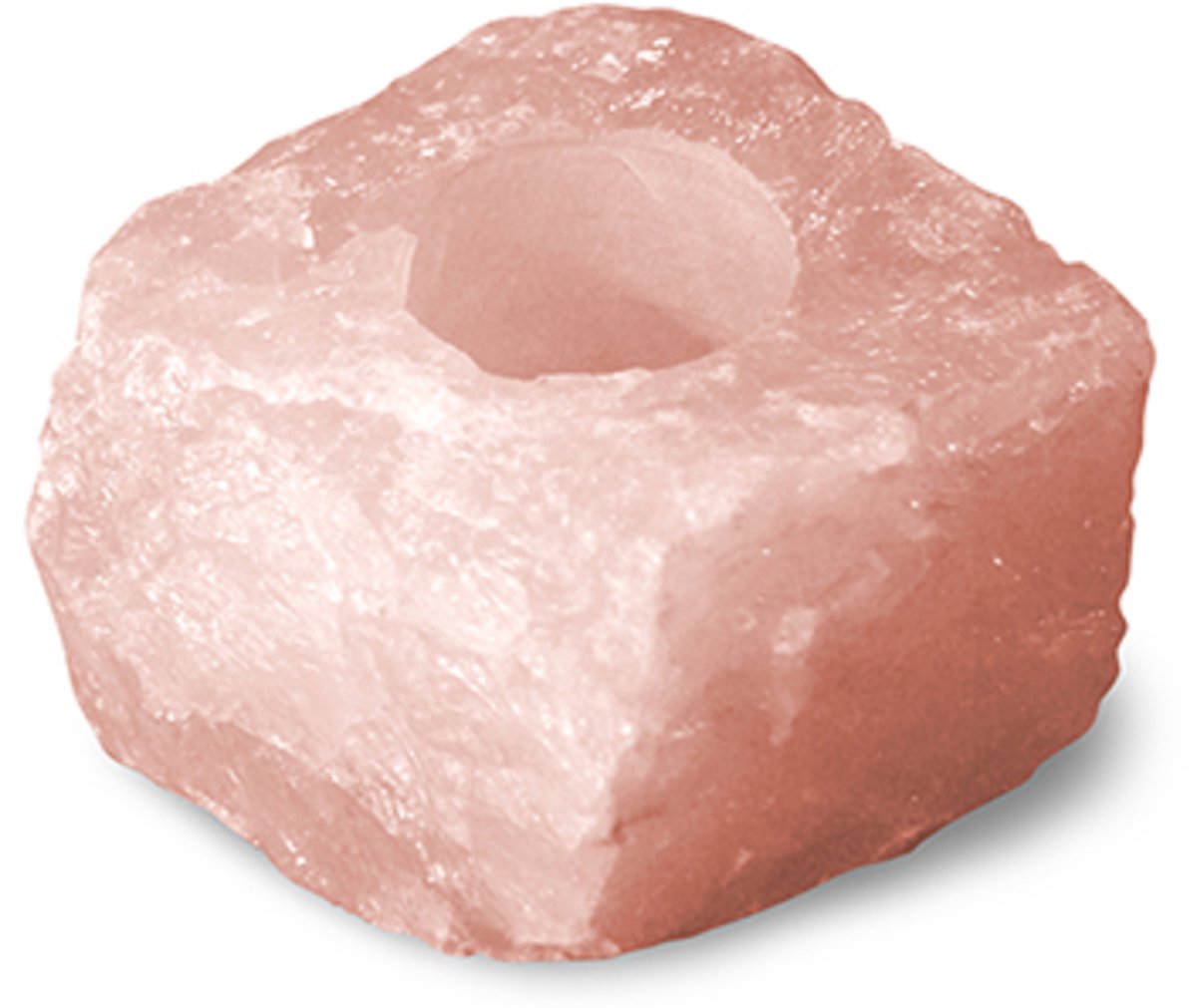 Roze kwarts theelichthouder
