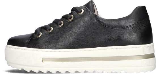 Gabor 496 Lage sneakers - Leren Sneaker - Dames - Zwart - Maat 38,5