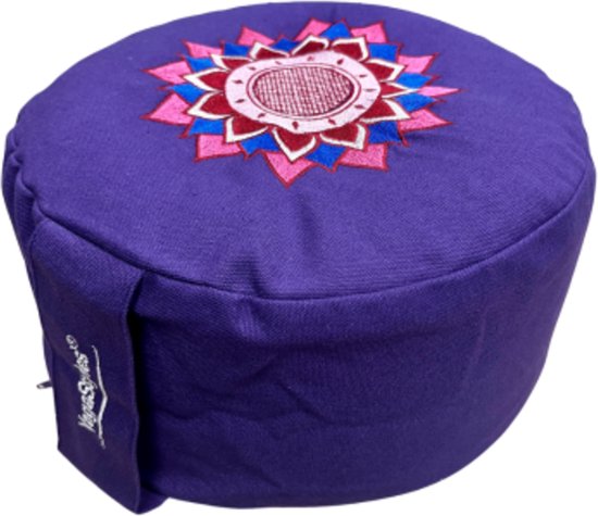 Meditatiemat + Kussenset Rond & Vierkant - Boekweitvulling, Katoen, Wasbare Fluweel Hoes Voor Yoga En Ontspanning