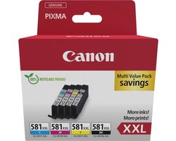 Canon Inktcartridge CLI-581XXL zwart + 3 kleuren