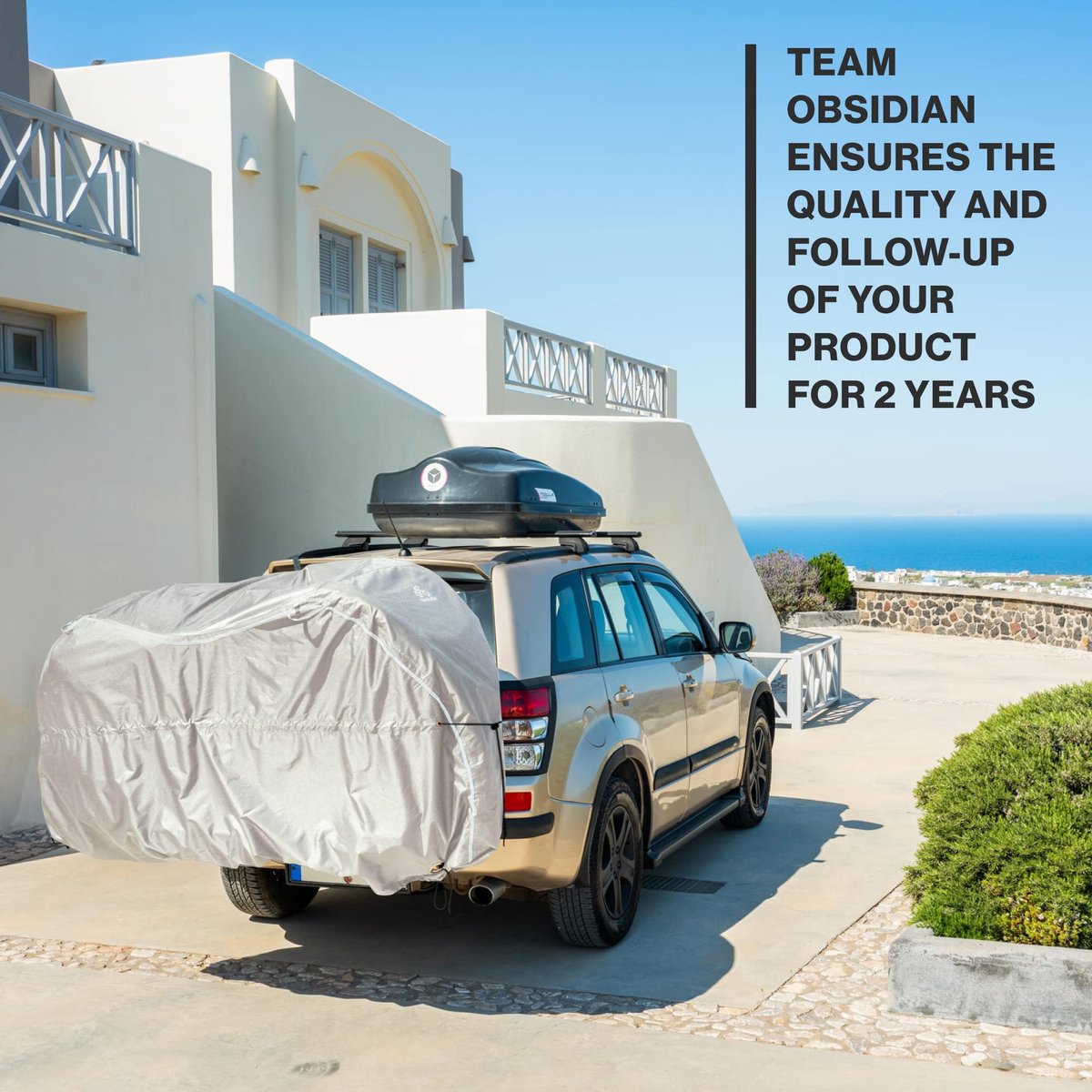 Team Obsidian: Fietshoezen | Modellen - Outdoor Storage of Transportation/Travel | Waterdicht, Heavy Duty, 600D, 300D, of 210D Oxford Ripstop Materialen | Maten L, XL, XXL voor 1, 2 of 3 fietsen.