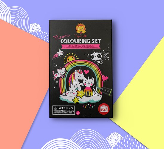 Tiger Tribe Neon Kleurset - Unicorn & Friend - Vanaf 5 jaar - Met opbergbox
