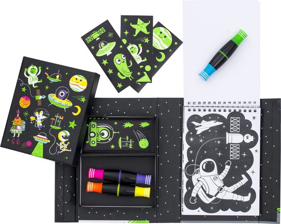 Tiger Tribe Neon Colouring Sets/Outer Space