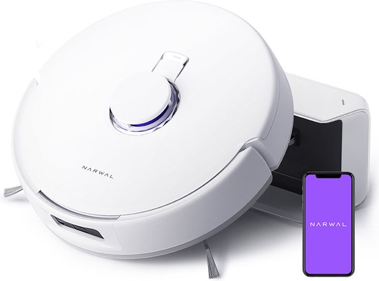 Narwal Freo X Plus Robotstofzuiger en Mop Ingebouwde stofzuiger, sterke 7800Pa zuigkracht, Zero-Tangling zwevende borstel, Alexa/Google Assistant/APP bediening, ideaal voor harde vloeren met huisdierhaar, houten vloeren