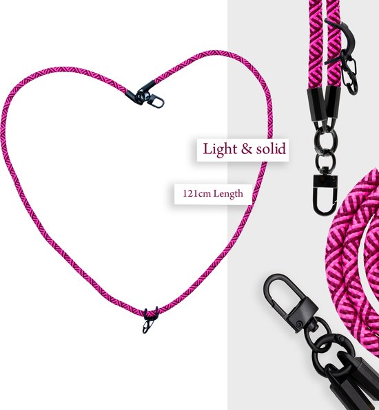Chaîne de téléphone portable Cadorabo pour Xiaomi POCO M4 PRO 5G en ROSE - Étui pour téléphone portable avec cordon de sangle réglable à accrocher autour du cou