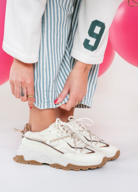 SmileFavorites Dames Sneakers Wit Leer Maat 41 bol