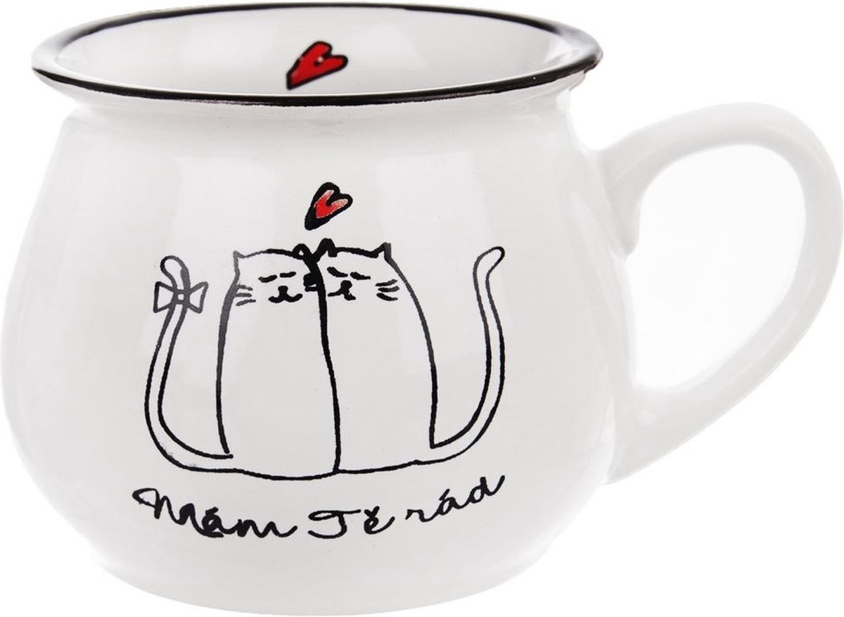 Mok Keramiek Katten 300 ml - Koffiemok - Theebeker - Koffie - Beker