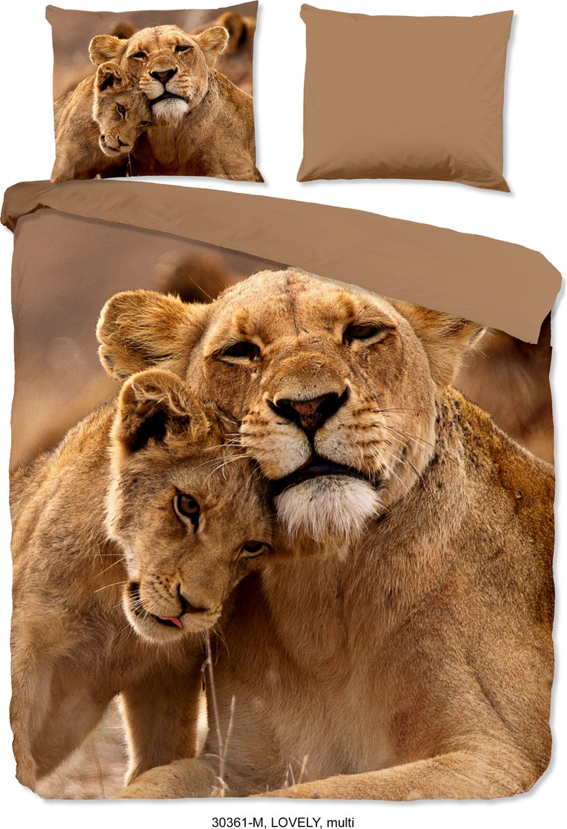 Pure dekbedovertrek tijgers - 2 persoons 200x200/220 cm - Multi - Microvezel