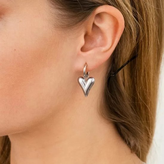 Bijoutheek Boucles d'oreilles pendantes Coeur Argent