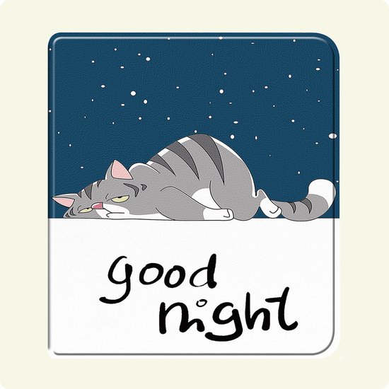 Hoesje Geschikt voor Kobo Libra Colour Hoes Bescherm Hoesje Case Sleep Cover - Hoes Geschikt voor Kobo Libra Colour Hoesje - Kat van Hoesje  — afbeelding 5