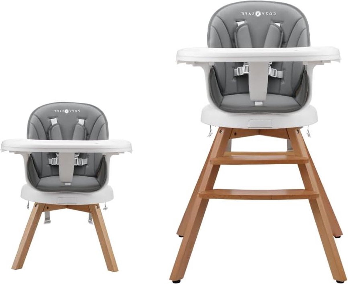 Image of 360 graden draaibare kinderstoel - 2-in-1 set voor baby's vanaf 6 maanden - incl. 5-punts riem - verstelbare zitting