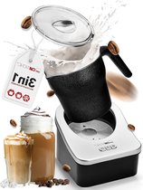 Bol.com Elektrische melkopschuimer voor warme en koude melk - geïntegreerde verwarmingsfunctie - 750 ml beker - warme chocoladem... aanbieding