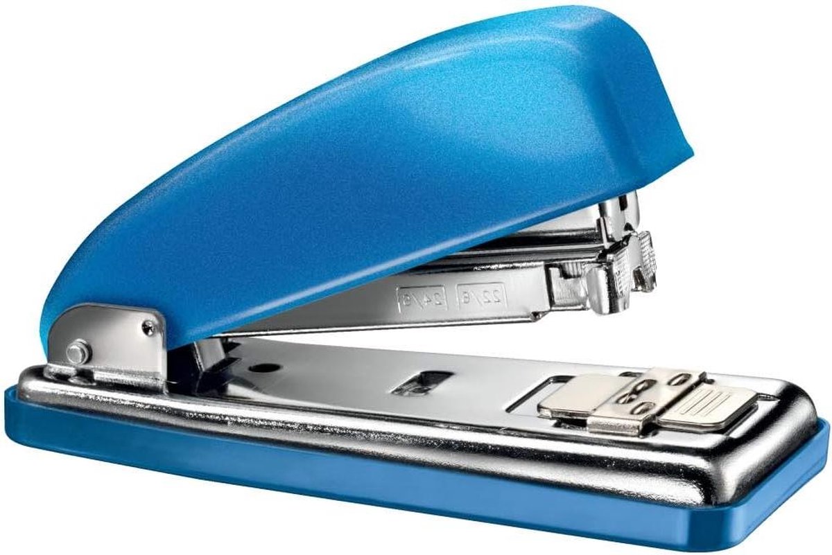 Klassiek nietmachine metaal model 226 WOW blauw - extra stevigheid en duurzaamheid