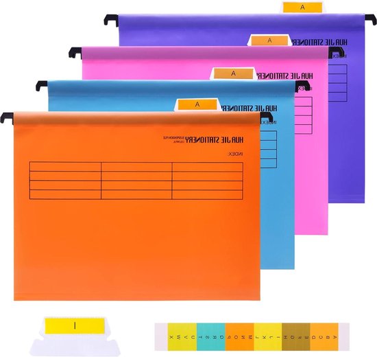 Opknoping Bestandsmappen, 15pcs Briefgrootte Ophangingsbestanden Polypropyleen Archiefkast Ophangingsbestanden Met Tabbladen En Kaartinzetstukken Voor School Thuis Wor