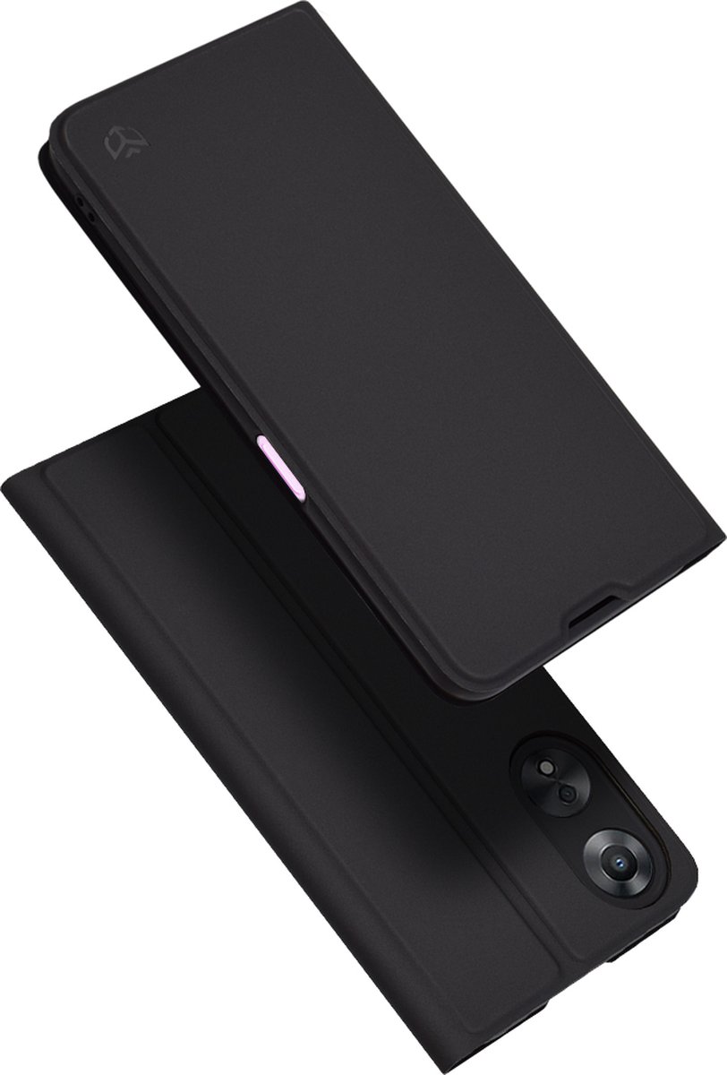 Techsuit Magskin Book Wallet Case hoesje voor Oppo A78 - Zwart