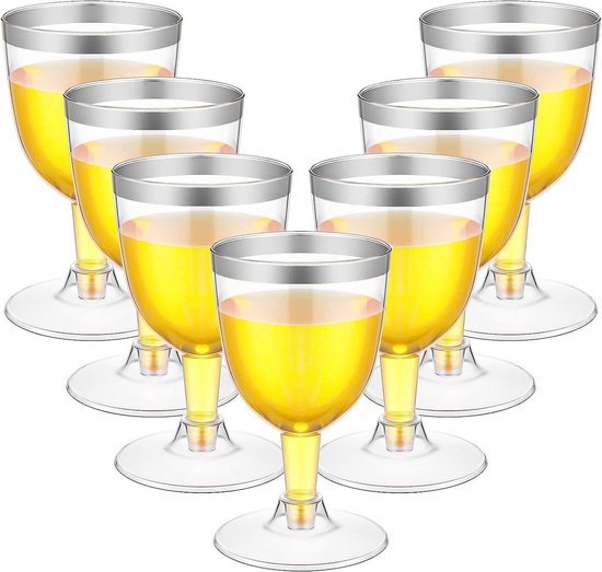 60 Stuks Herbruikbare Rosé Gouden Plastic Bekers 270 Ml Feestwijnglazen Voor Champagnebier Cocktail Martini Elegant En Omrand 89 X 71 Cm