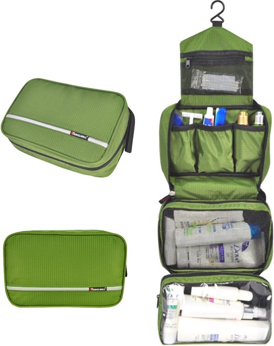 SOIDRAM 2 Stuks Make-uptas Grote Geruite Cosmetische Tas SOIDRAM 2 Stuks Make-uptas Grote Geruite Cosmetische Tas