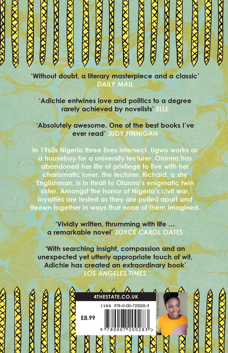 Half Of A Yellow Sun - back cover
