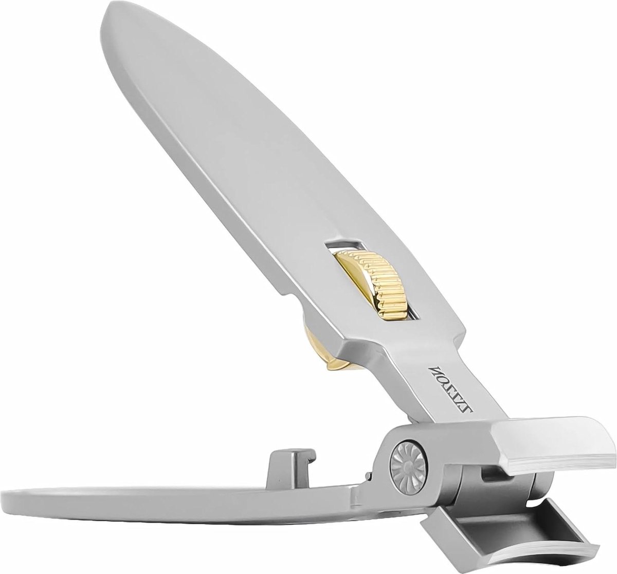 Nagelknipper met brede opening voor dikke nagels Ultrascherpe nagelsnijder met vanger en slot Ergonomische hendel Robuuste tondeuse voor vingernagels en teennagels Professionele nagelverzorging Nagelknipper