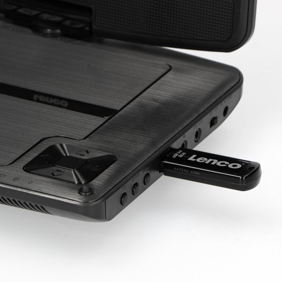 Lenco DVP-901BK - 9" Portable DVD-speler met USB en ophangbeugel - Zwart van Lenco — afbeelding 3