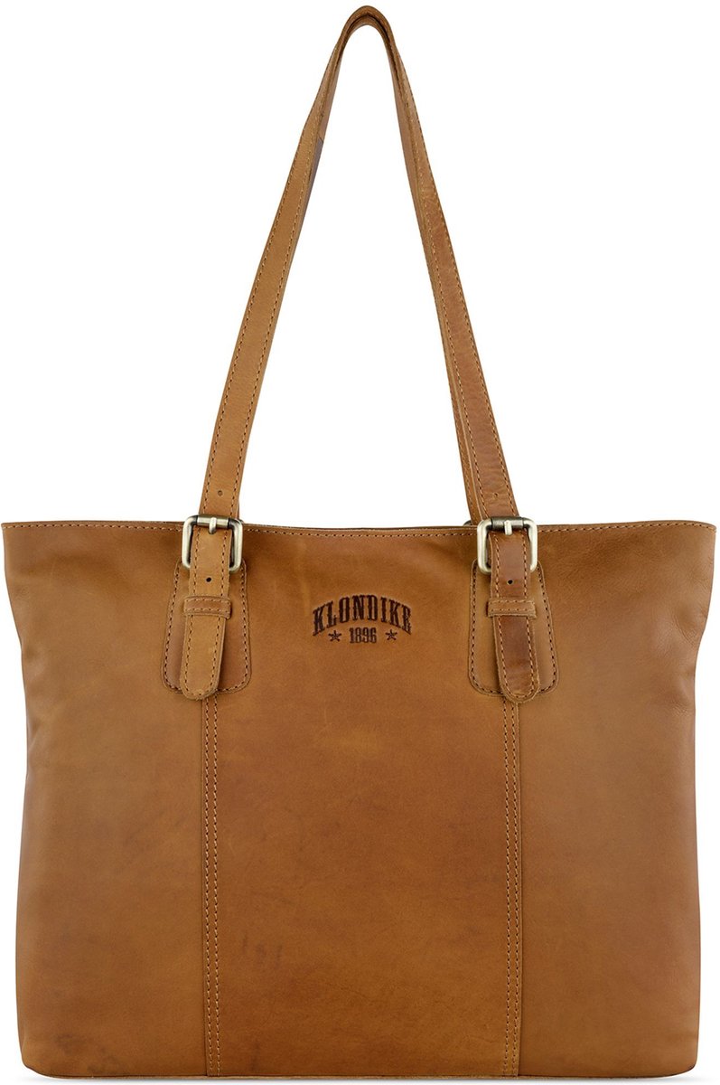 KLONDIKE 1896 Leren Shopper Schoudertas Rush Lily Shoulderbag Cognac Bruine