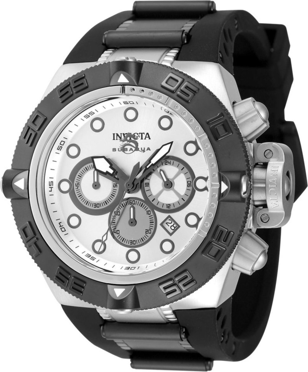 Invicta Subaqua - Noma IV 46484 Heren Horloge - Waterdicht - Analoog - Quartz Uurwerk - Roestvrij Staal met zilveren Wijzerplaat - 50mm