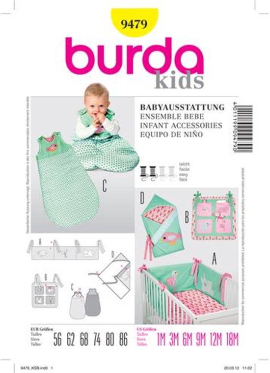 Burda Naaipatroon 9479 – Baby accessoires