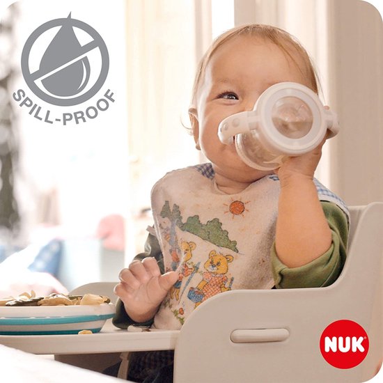NUK - First Choice - Fles om te leren drinken - 150ml - 6-18maanden - wit - ballonnen - 6-18 maanden van Merkloos — afbeelding 3
